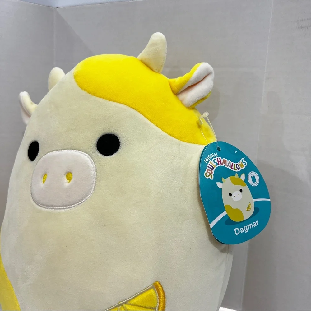 Squishmallows Dagmar The lemon Cow Size 12.5" Yellow Plush  Soft - Picture 13 of 14